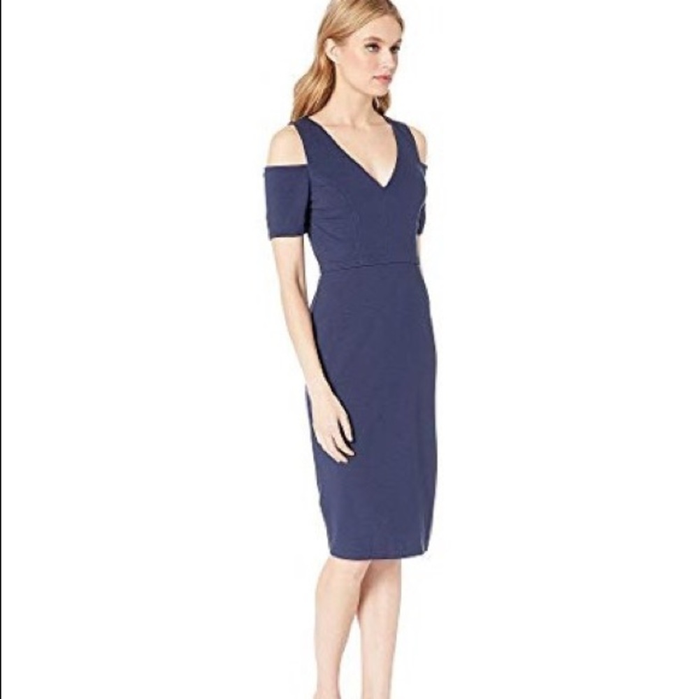BCBGMAXAZRIA® Anah Cold-Shoulder Midi Dress.